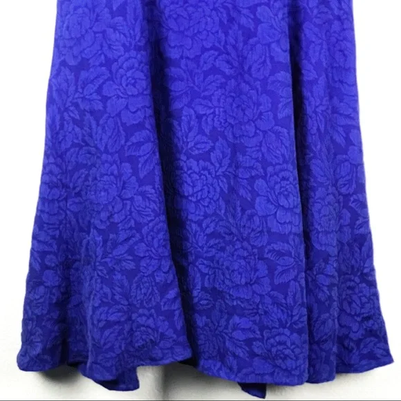 Spenser Jeremy Blue Floral Silk Dress - Picture 6 of 11